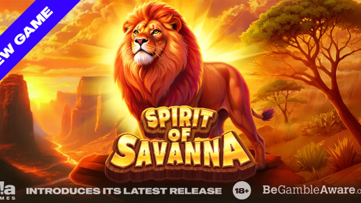Pemandangan savana yang megah dengan simbol-simbol keberuntungan di slot Spirit of Savanna