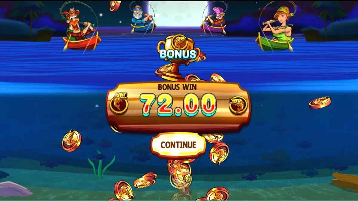 Tampilan visual slot All About the Bass 2: Froggy Style dengan tema rawa dan karakter pemancing.